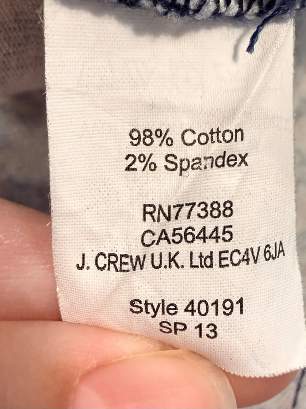 J.Crew Toothpick Liberty Print Skinny‎ Jeans Women’s Size 25